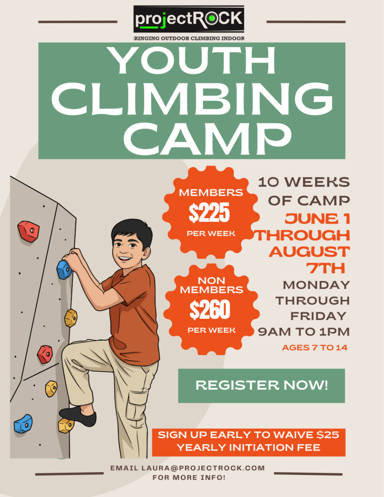 Youth Climbing Camp in Florida at projectROCK in Oakland Park