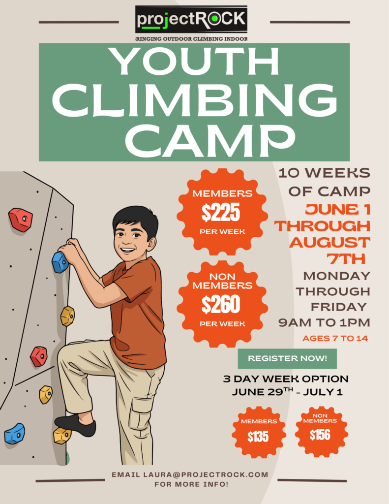 Youth Climbing Camp in Florida at projectROCK in Oakland Park